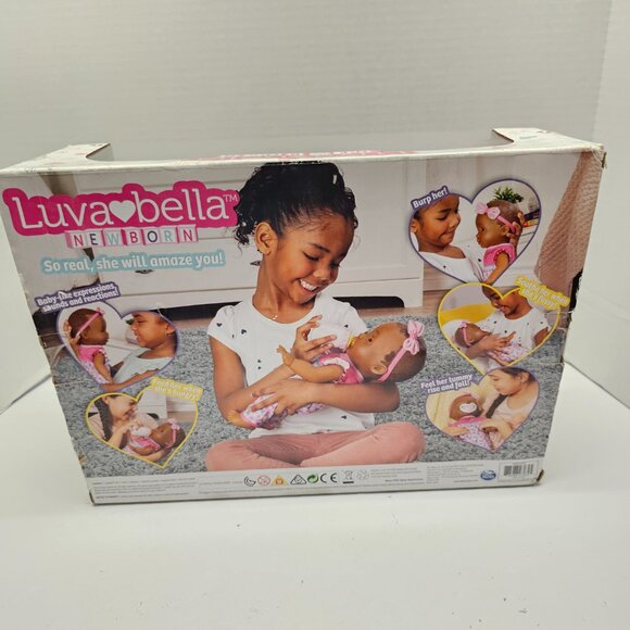 New Box Luvabella Newborn African American Interactive Life like Girl Doll Real - Picture 6 of 16
